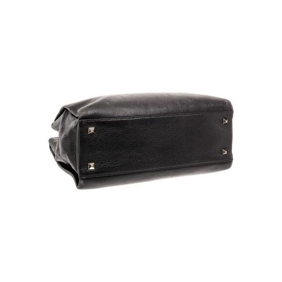 Kate Spade Black Leather Chain Strap Shoulder Tote Bag With Zipper Closure - Picture 4 of 5